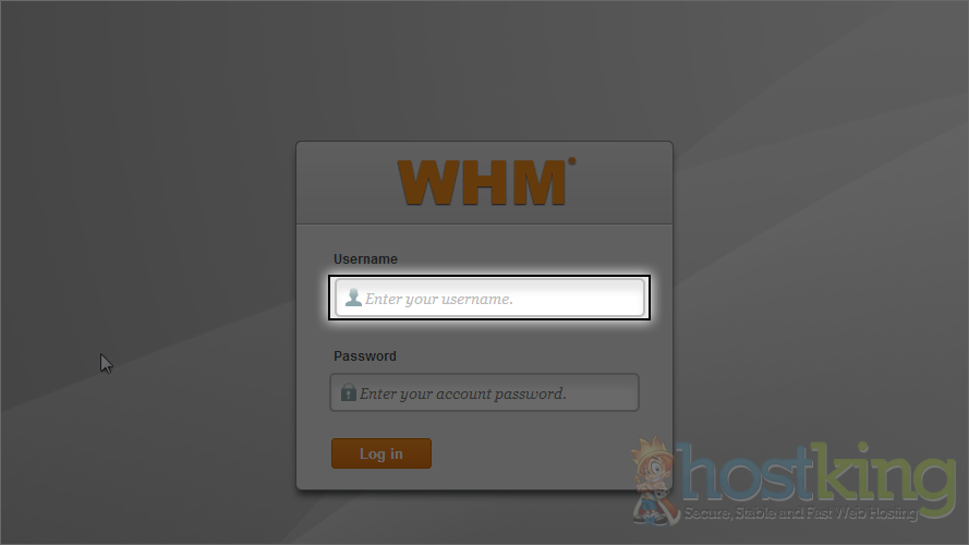 whm login screen